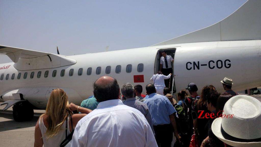 Time to board from Casablanca to Malaga, Spain with Royal Air Maroc
