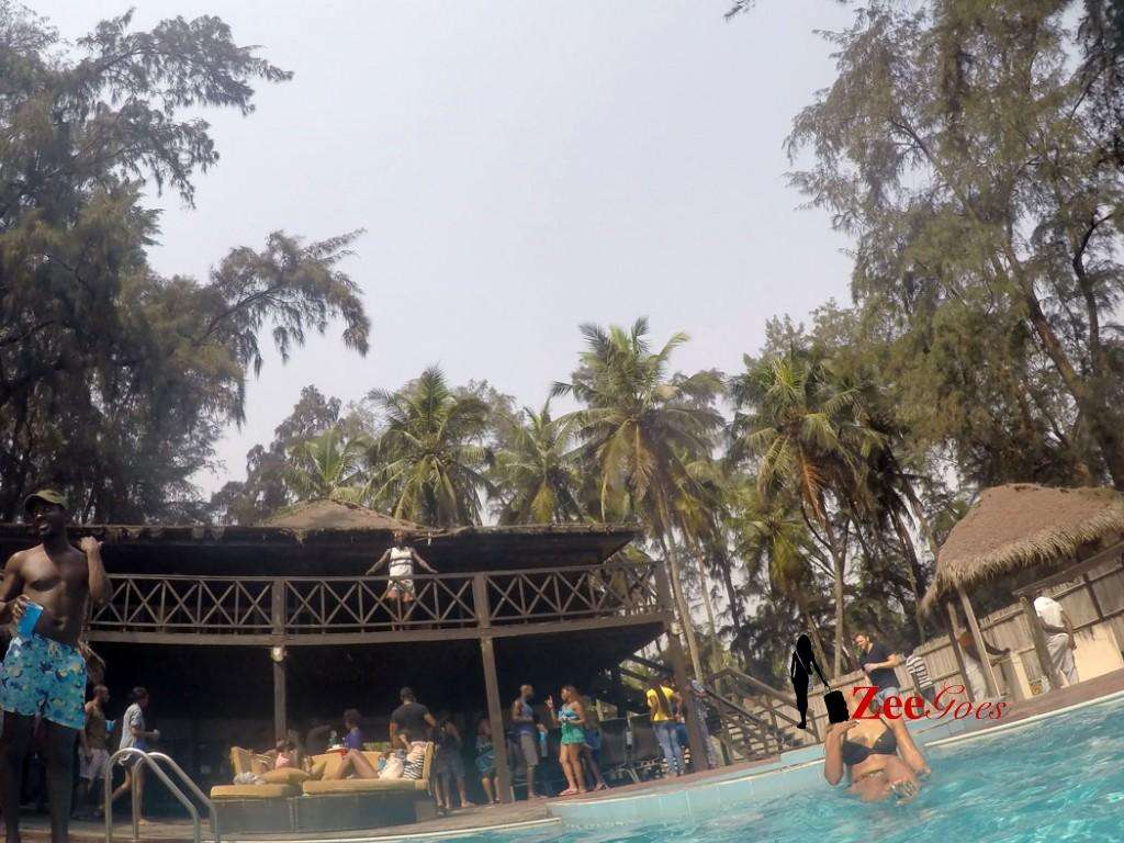 The view of the villa from the pool