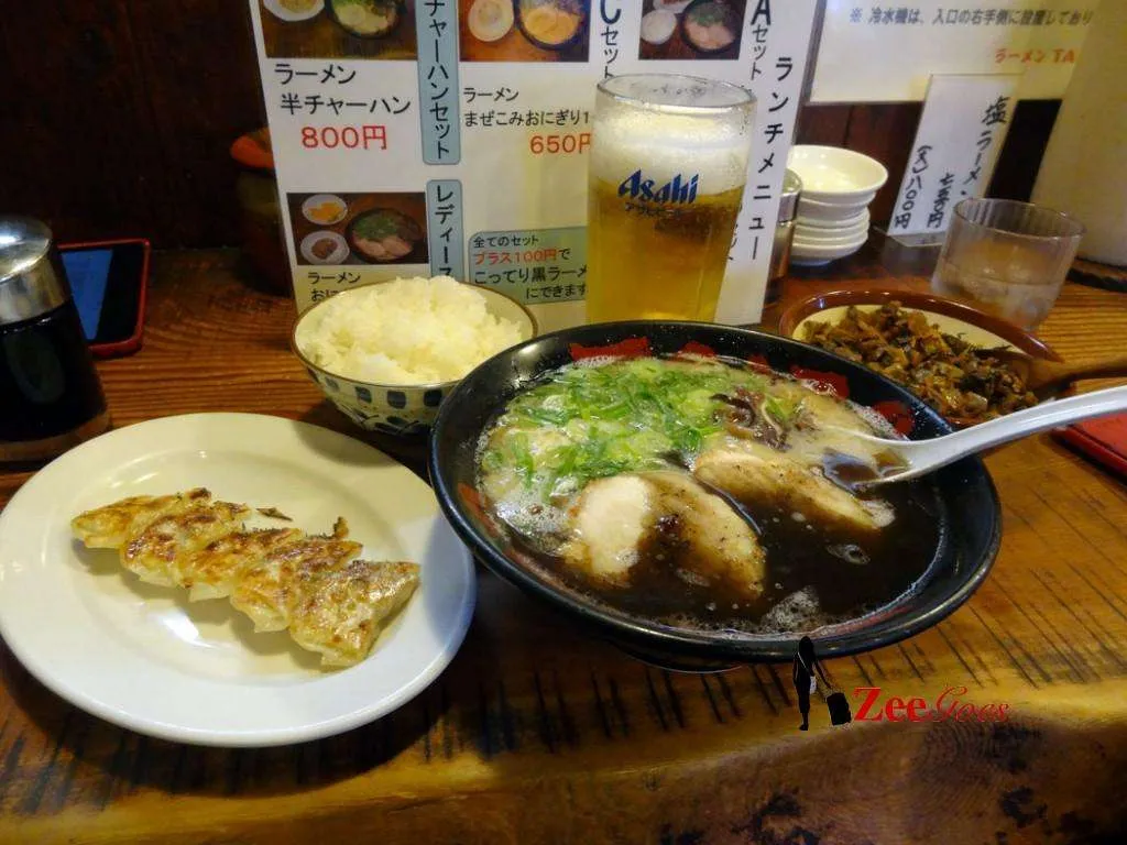 Travel Japan: Grubbing Through Fukuoka 7 Gyoza (fried pork dumpling), ramen, rice, and 'efo'