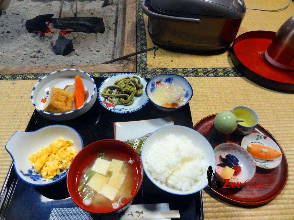 Traditional japanese breakfast