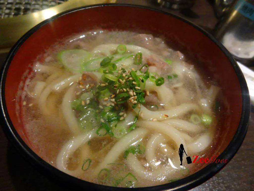 Soba ramen with bits of hida beef