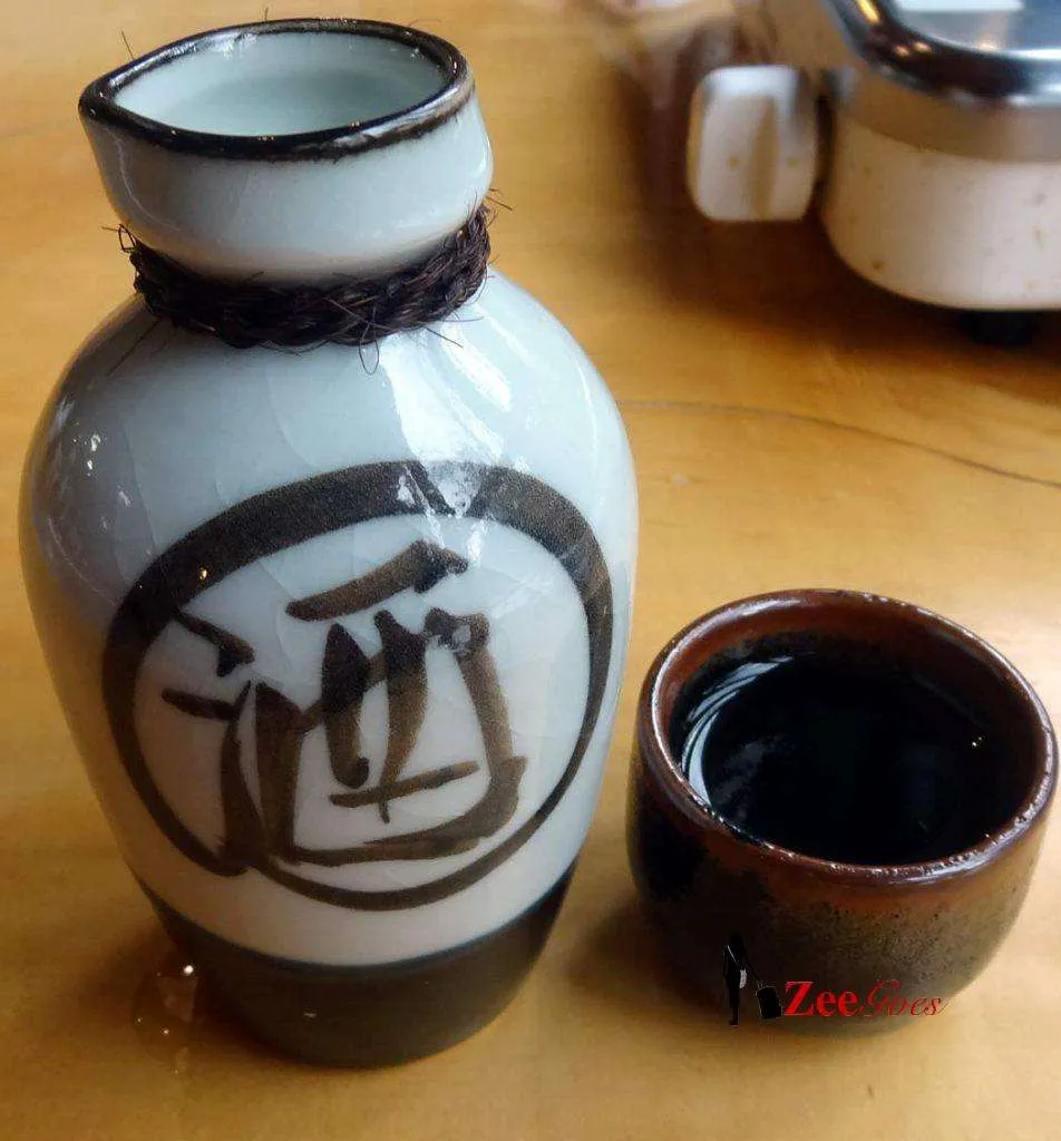 I drank some sake for courage before getting into the onsen