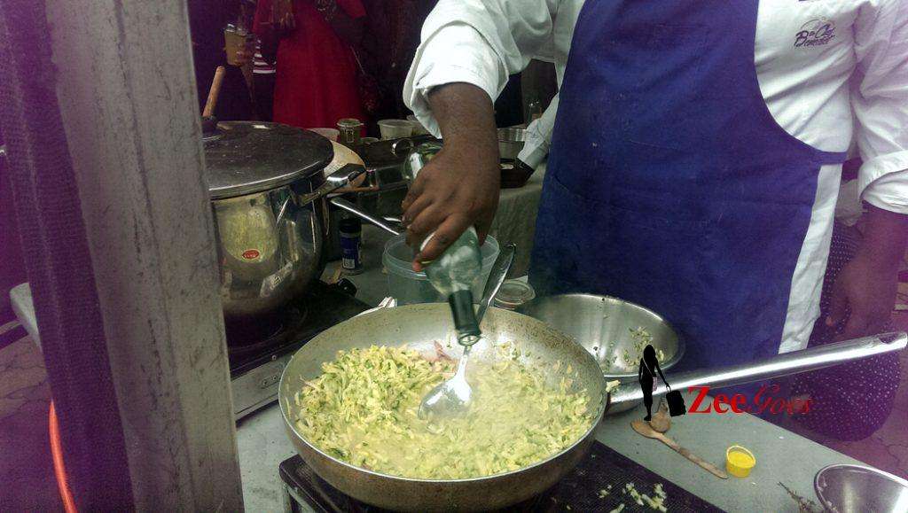 Watching Chef Bennedict make one of his fab Italian dishes