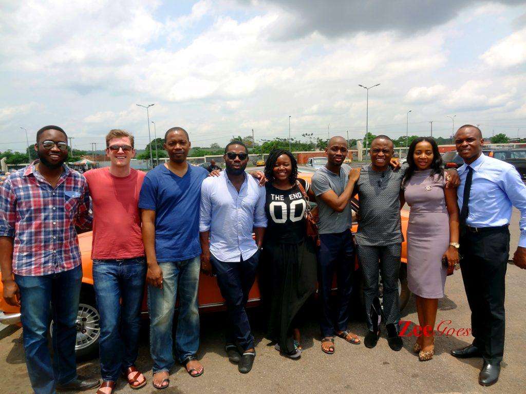 So we all had to take a group picture with the Peugeot...sadly, we covered the entire bit