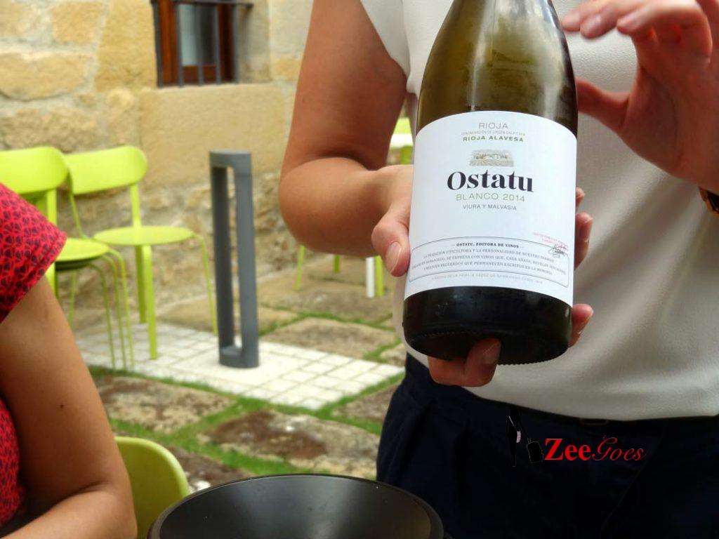 Tasting at Ostatu winery for some blanco, crianza, and rosado