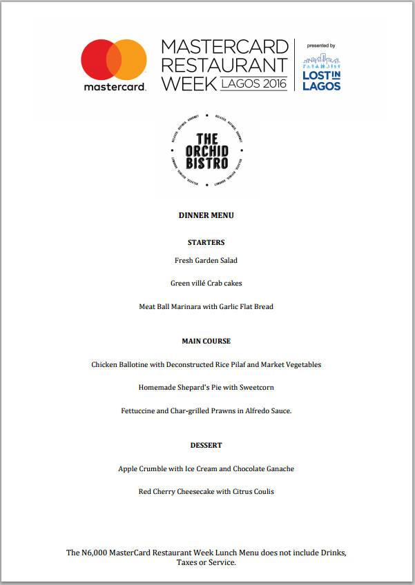 MastercardRestaurantWeek Restaurant Review of Orchid Bistro ZeeGoes