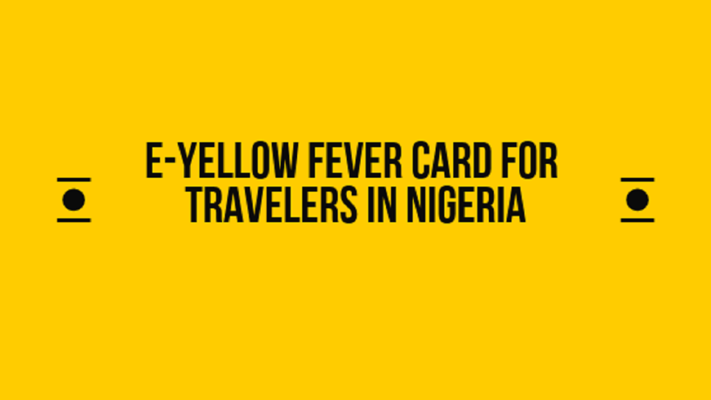 How to get your yellow fever card in nigeria