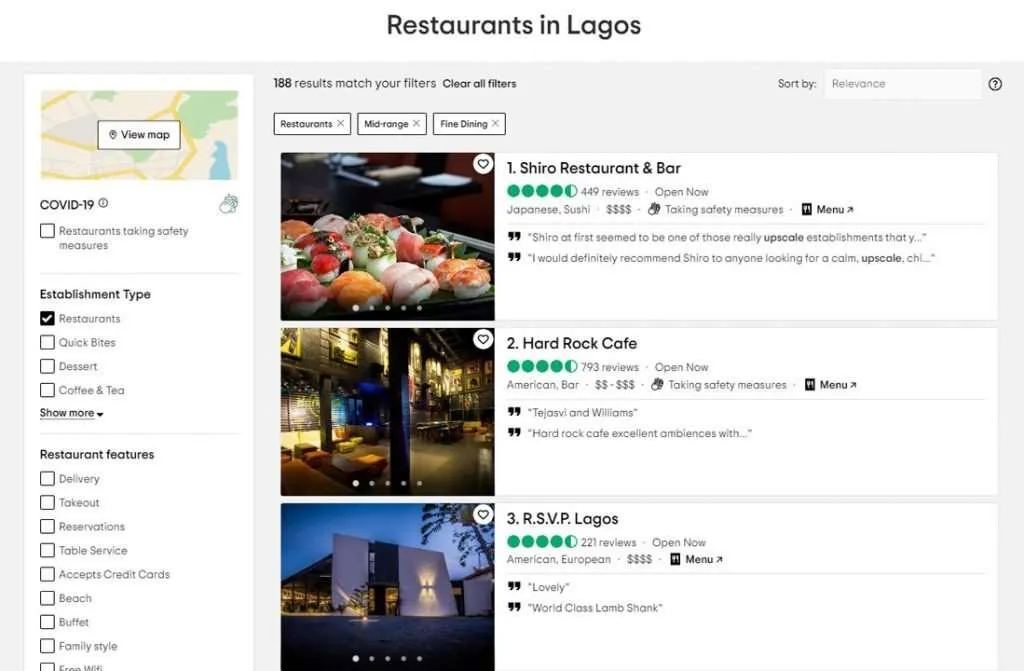Lagos restaurant review