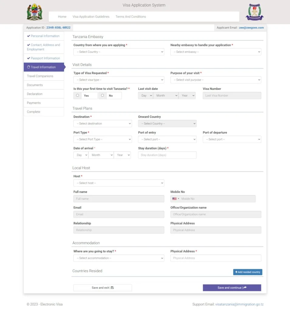 Visa To Tanzania, The Best Guide For Nigerian Passport Holders 10 Image guide for how to apply online for visa to tanzania